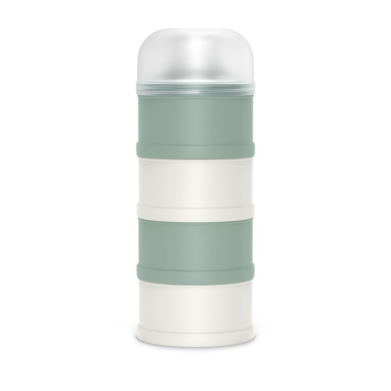 Doseur de Lait 4 Compartiments Bonhomia Vert Suavinex produit avec couvercle