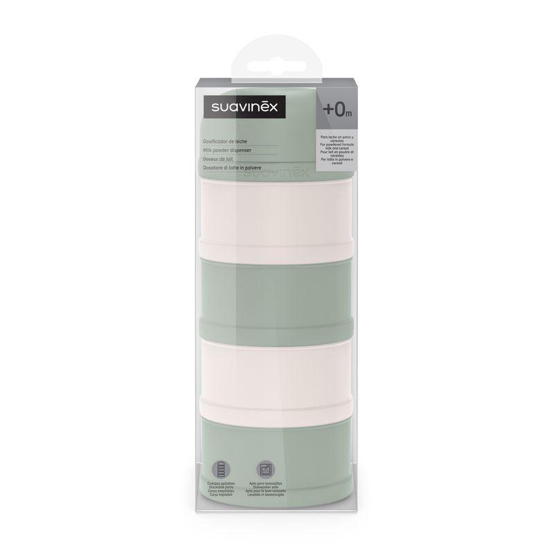 Doseur de lait 4 compartiments Wonderland vert SUAVINEX packaging
