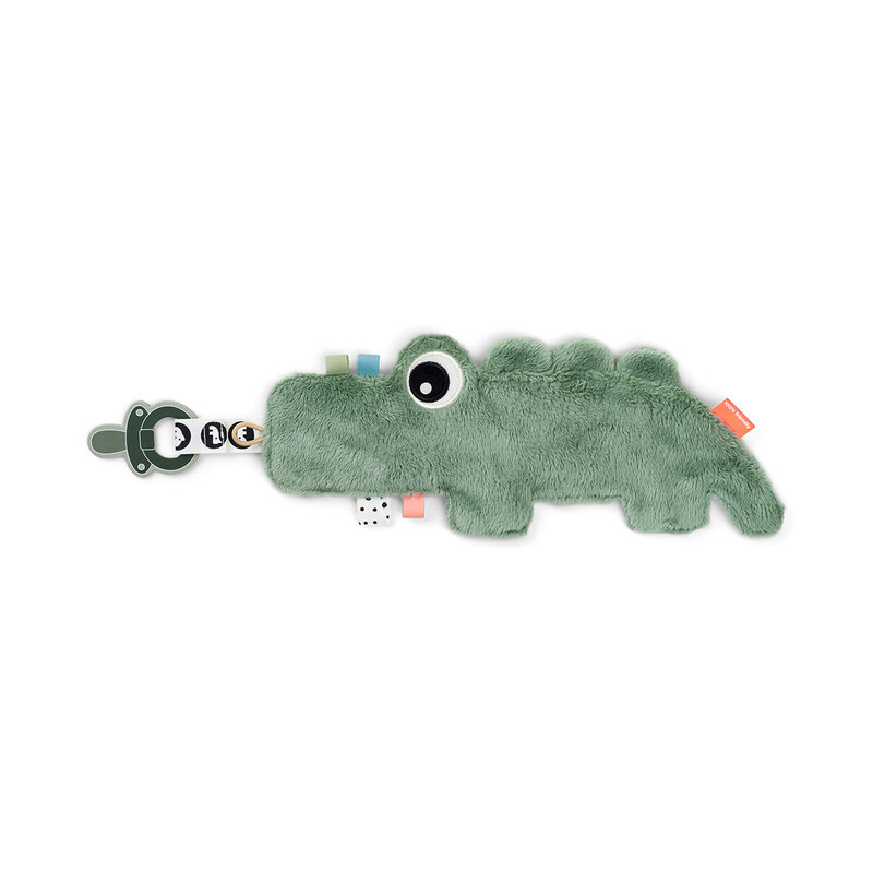 Doudou attache-sucette Croco Vert Done by Deer produit face