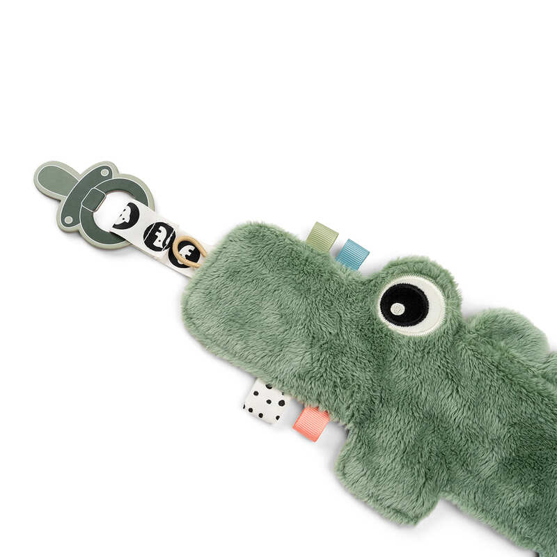 Doudou attache-sucette Croco Vert Done by Deer zoom