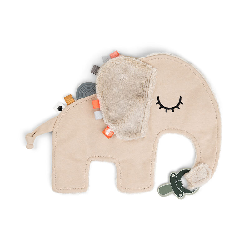 Doudou attache-sucette Elphee Sable Done by Deer produit face