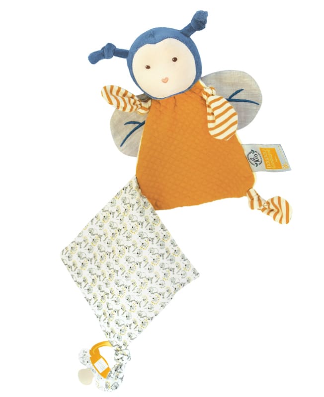 ‌Doudou attache-sucette Pollen L'Abeille Bio Doudou et Compagnie Produit