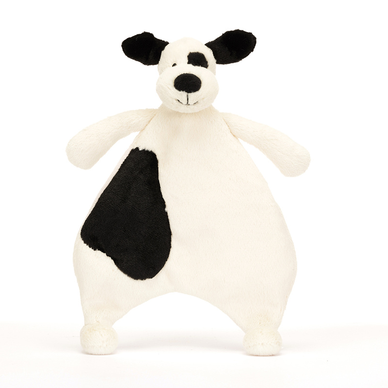 Doudou Bashful Black & Cream Puppy Jellycat Produit face