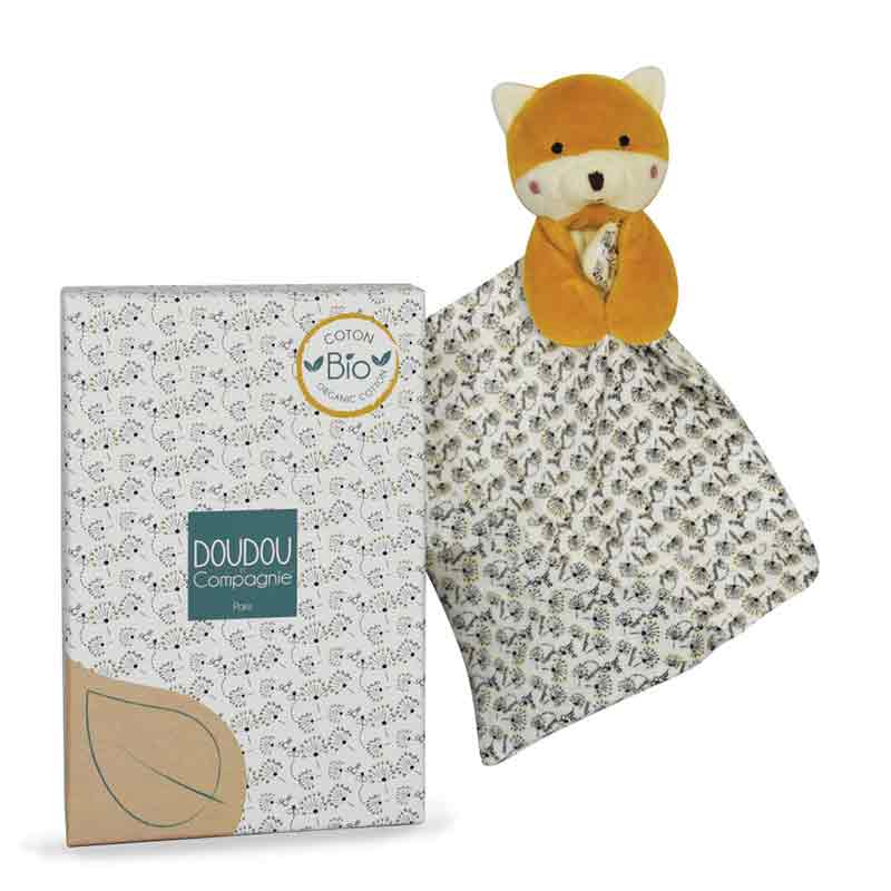 Doudou bébé Renard Bio Doudou et Compagnie Motifs