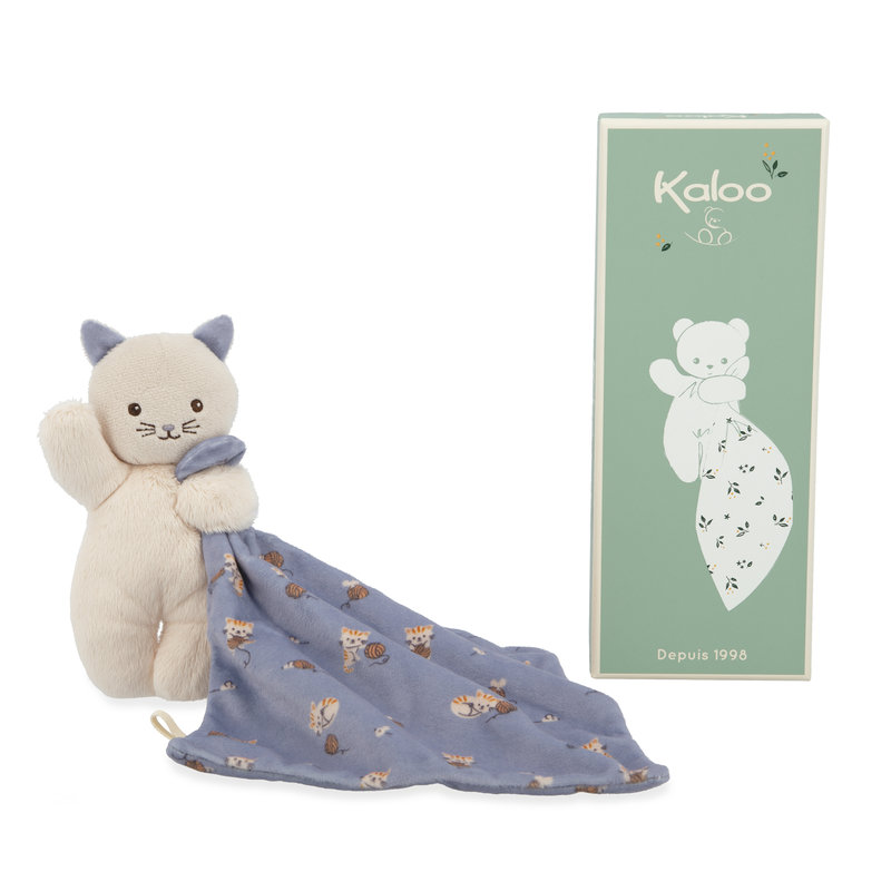 Doudou Chat Carré Douceur Lilas Kaloo packshot