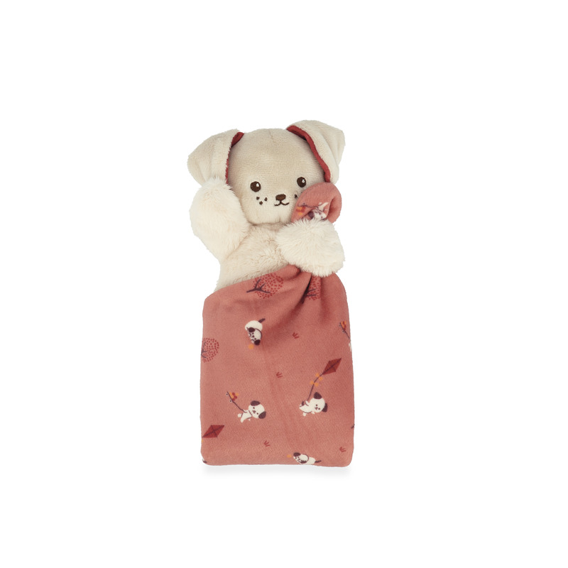 Doudou chien brique Kaloo doudou poche