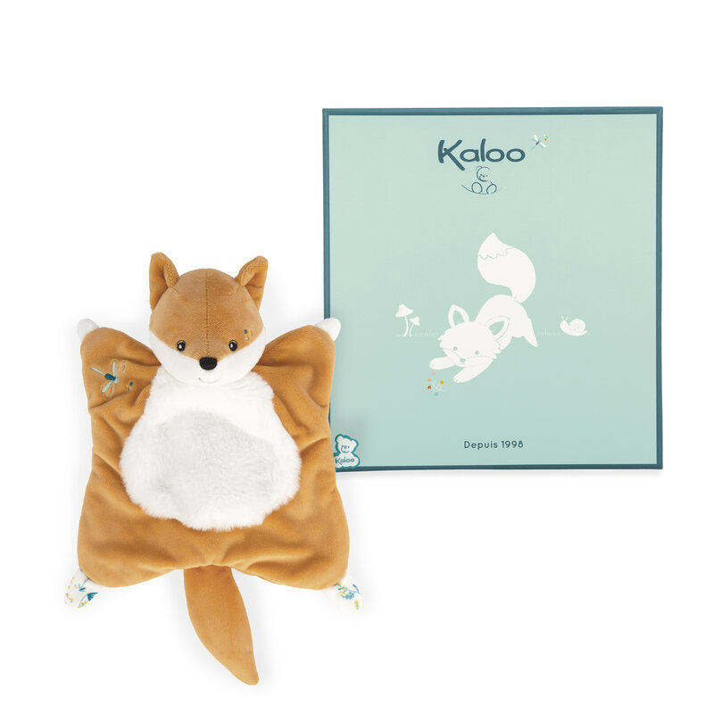 Doudou Fripons renard leonard Kaloo boite et peluche