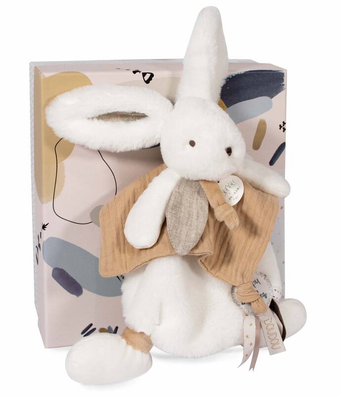 ‌Doudou Happy Wild Pompon Naturel 25 cm Doudou et Compagnie Packaging