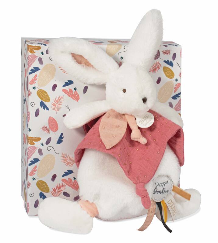 ‌Doudou Happy Wild Pompon Terracotta 25 cm Doudou et Compagnie Packaging