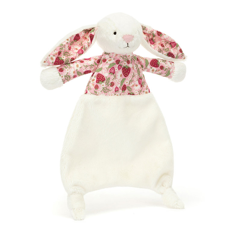 Doudou Lapin Berry Blossom Cream Bunny Jellycat côté