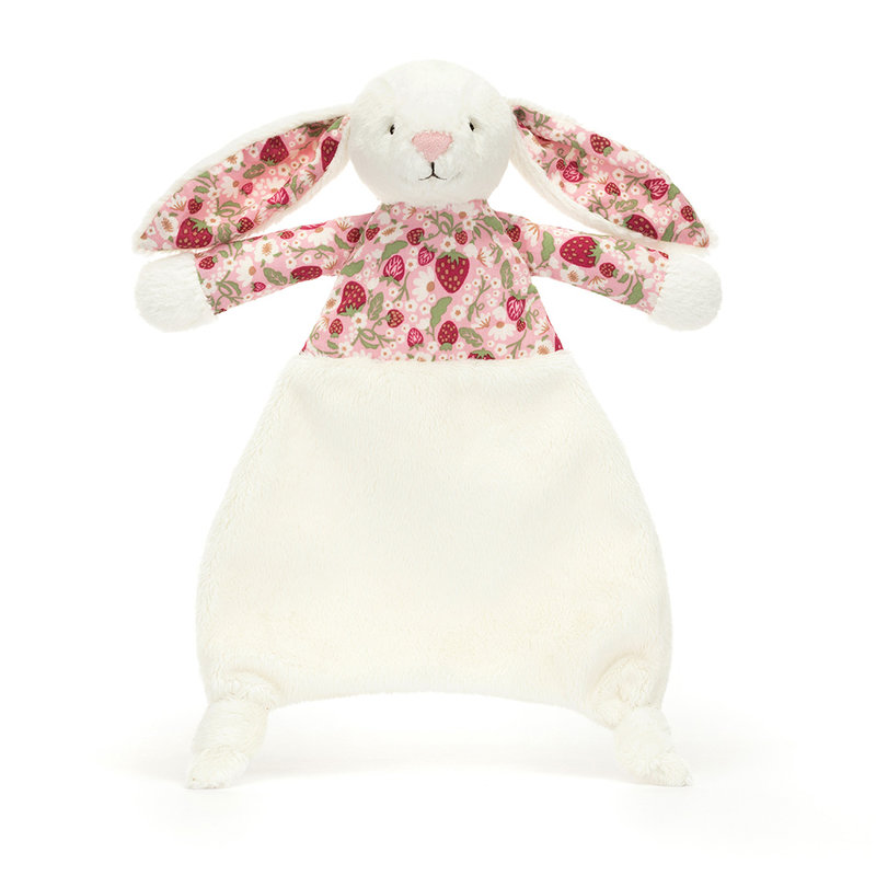 Doudou Lapin Berry Blossom Cream Bunny Jellycat face