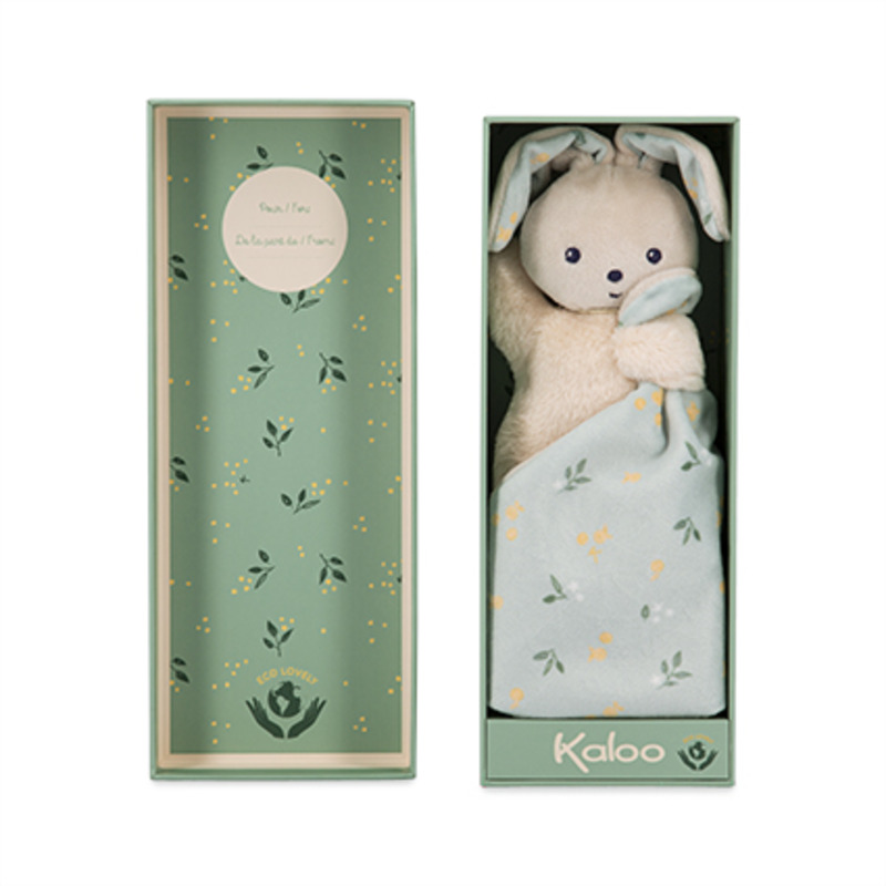 Doudou lapin carré douceur bouquet d'agrumes Kaloo pack