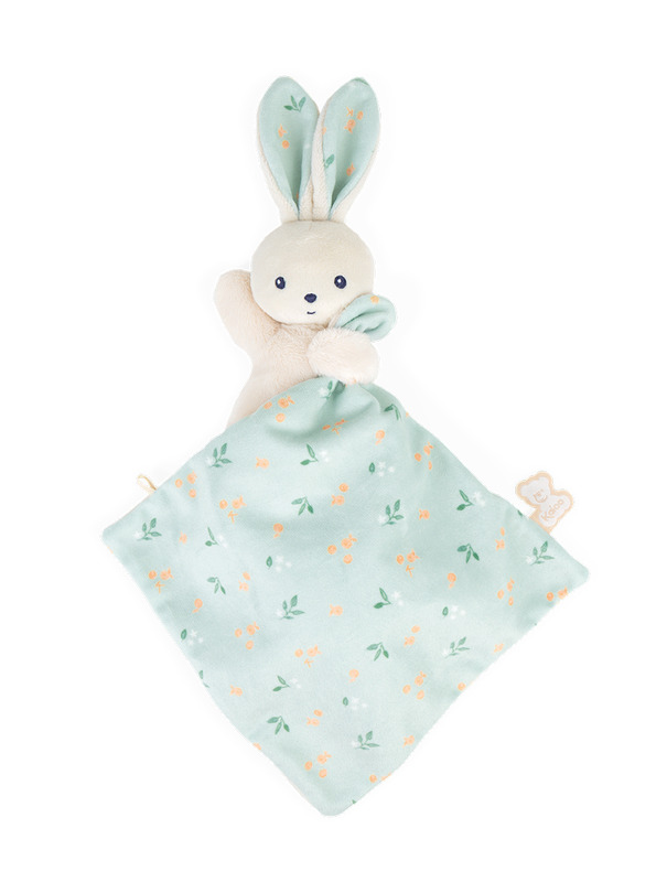 Doudou lapin carré douceur bouquet d'agrumes Kaloo