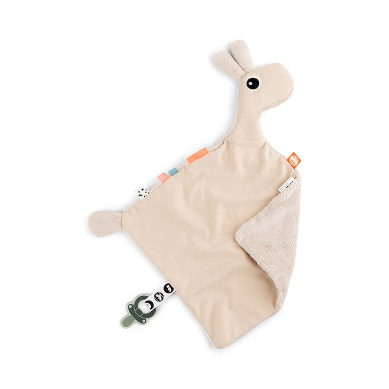 Doudou plat attache-sucette Lalee Sable Done by Deer autre cote
