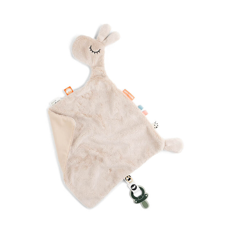 Doudou plat attache-sucette Lalee Sable Done by Deer plier