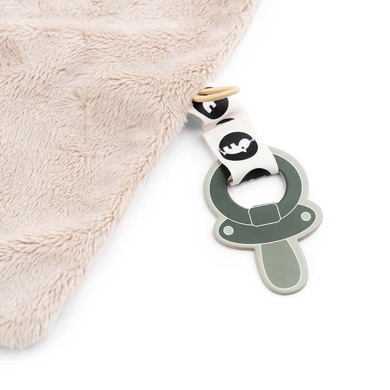 Doudou plat attache-sucette Lalee Sable Done by Deer zoom