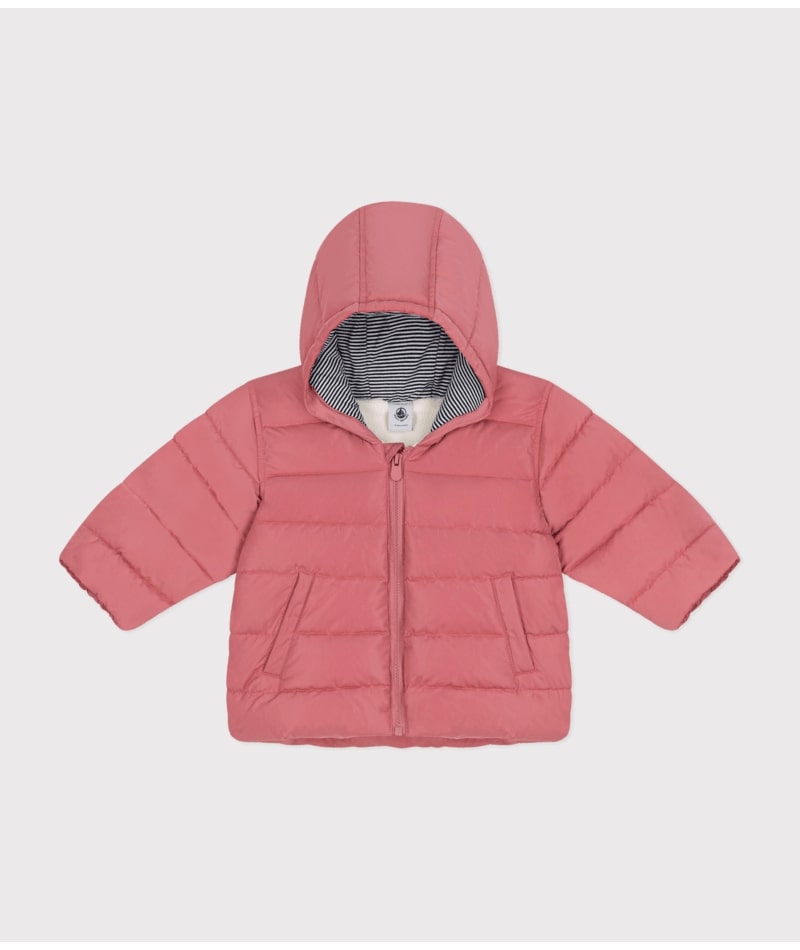 Doudoune doublée polaire Rose Petit Bateau devant