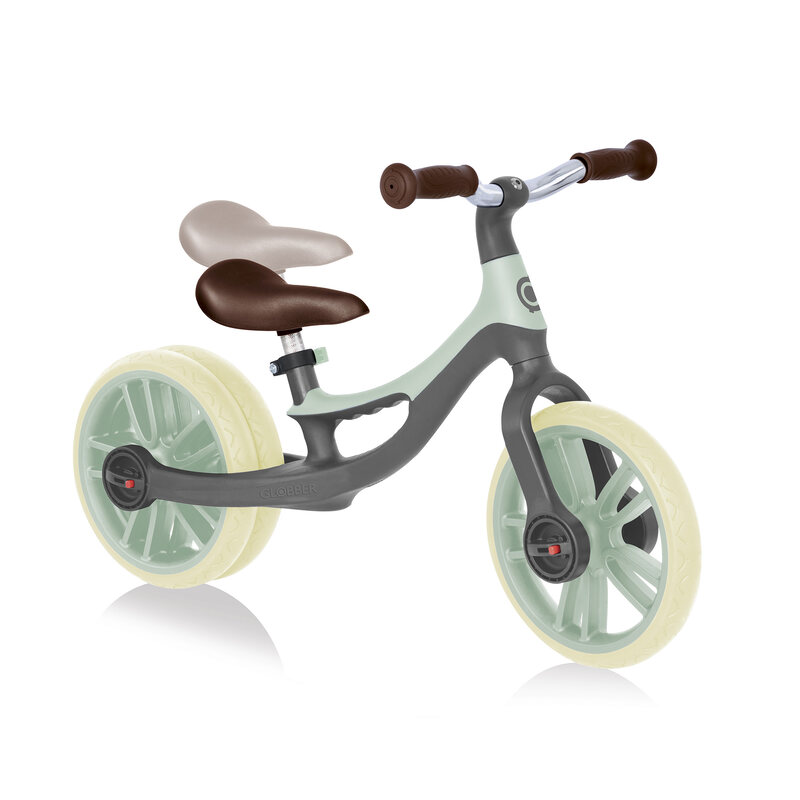 Draisienne GO BIKE Elite Duo Gris et Sauge Globber profil