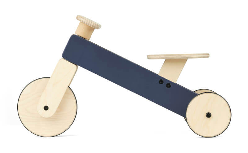 Draisienne Tricycle en bois Wyatt Navy Liewood profil