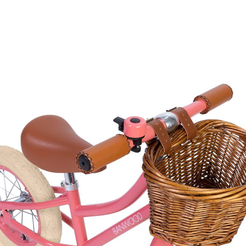 Draisienne vintage Balance Bike First Go corail Banwood zoom haut 
