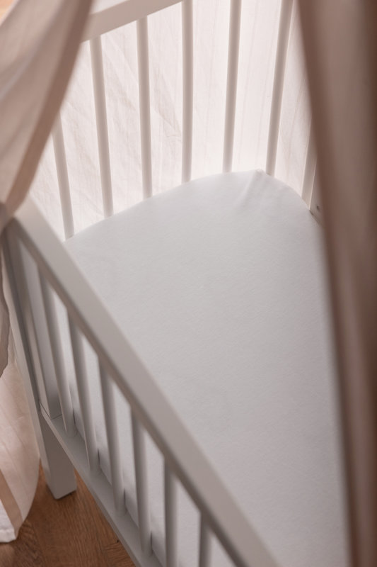 Drap en jersey, berceau Sebra, 40 x 85 cm, blanc Sebra lifestyle
