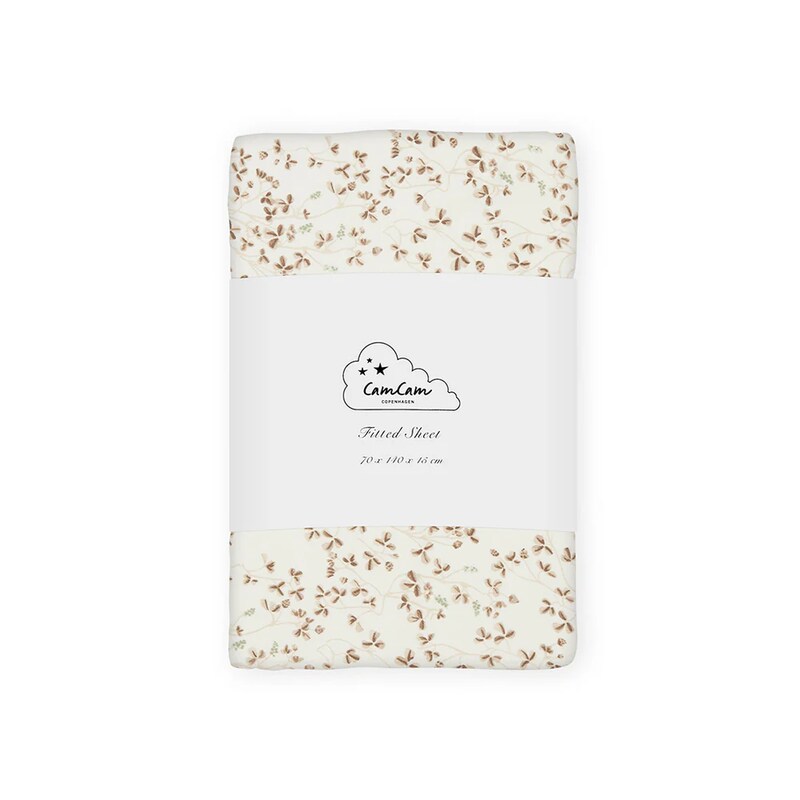 Drap-housse, 70 x140 x 15 - GOTS Lierre Cam Cam produit face