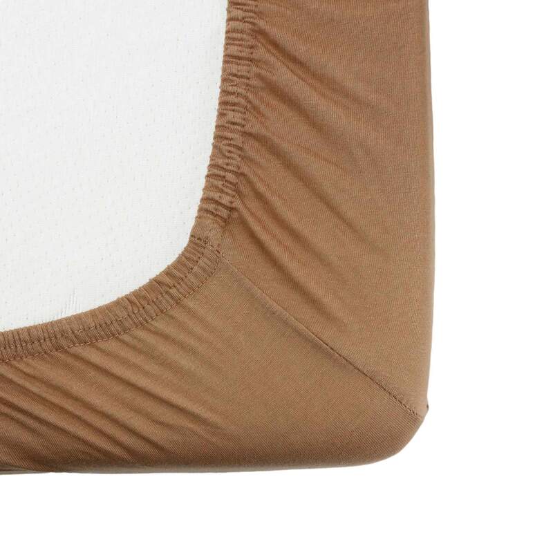 Drap-housse en coton 70 x 140 cm Camel Trois Kilo Sept revers