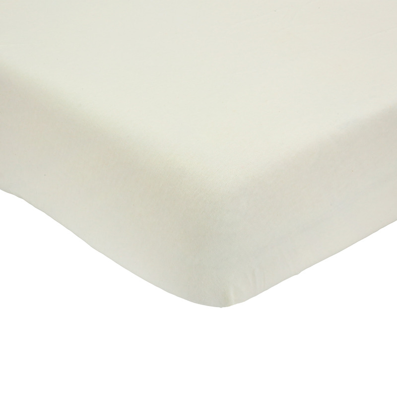 Drap Housse Uni 70 x 140 cm Vanille 3kg7 produit face