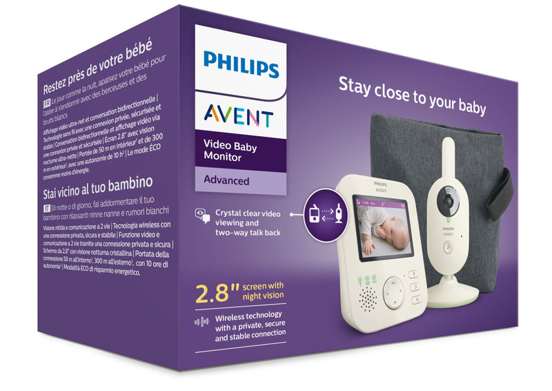 Écoute-bébé vidéo SCD882 Philis Avent packaging