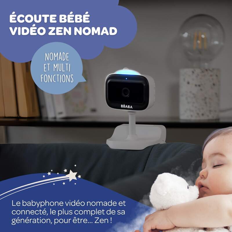 Ecoute bébé Vidéo Zen Nomade  white Beaba informations