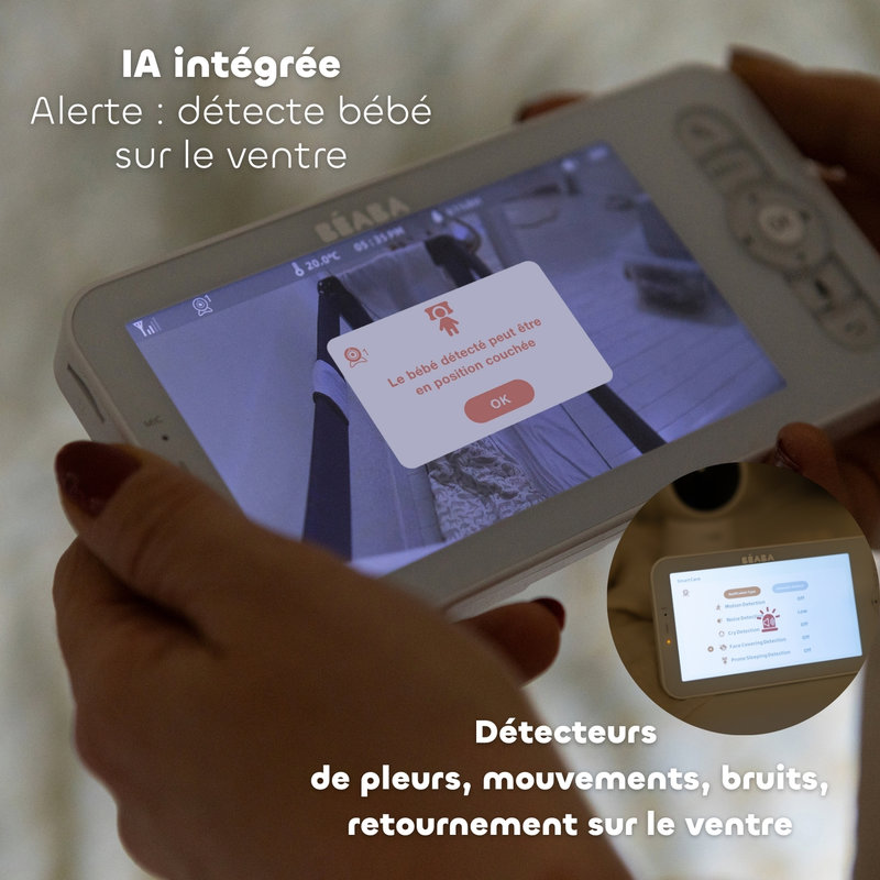 Ecoute bébé Vidéo Zen Smart AI Blanc Beaba infos 3