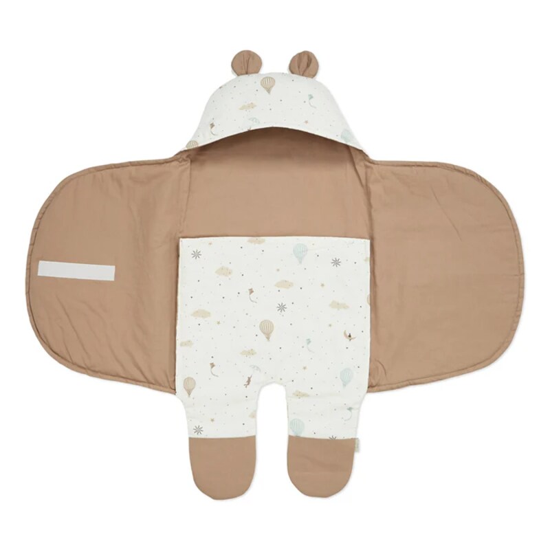 Couverture d'emmaillotage Bébé Ours Cam Cam Copenhagen ouvert