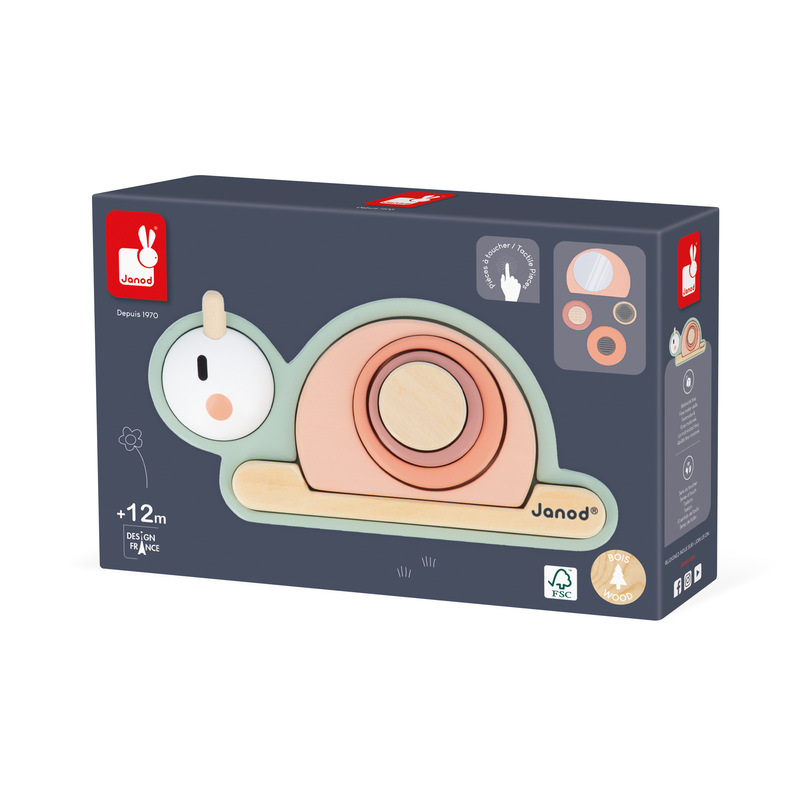 Empilable Sensoriel Escargot Sweet Cocoon JANOD boite
