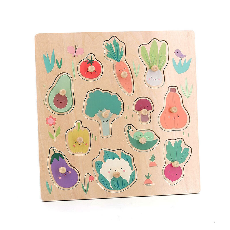 Encastrement boutons bois légumes Sarah Betz VILAC Produit face