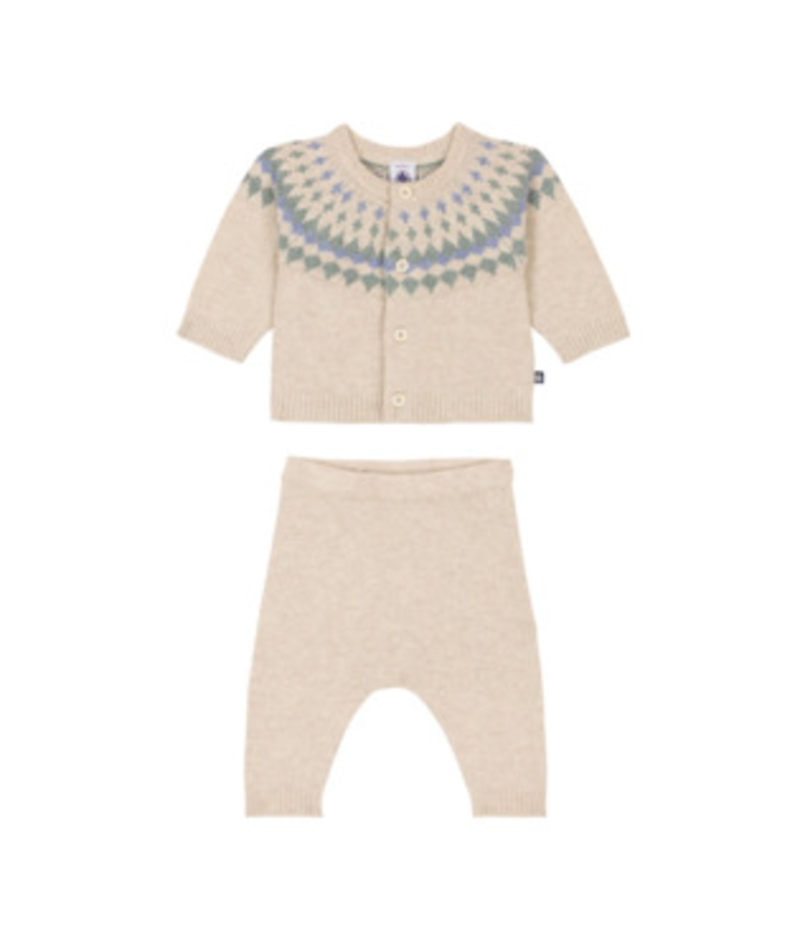 Ensemble 2 pièces en tricot Avalanche/Bleu Petit Bateau ensemble