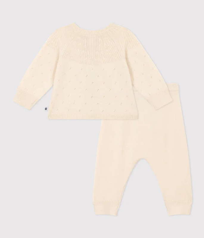 Ensemble 2 pièces en tricot laine et coton Avalanche Petit Bateau dos