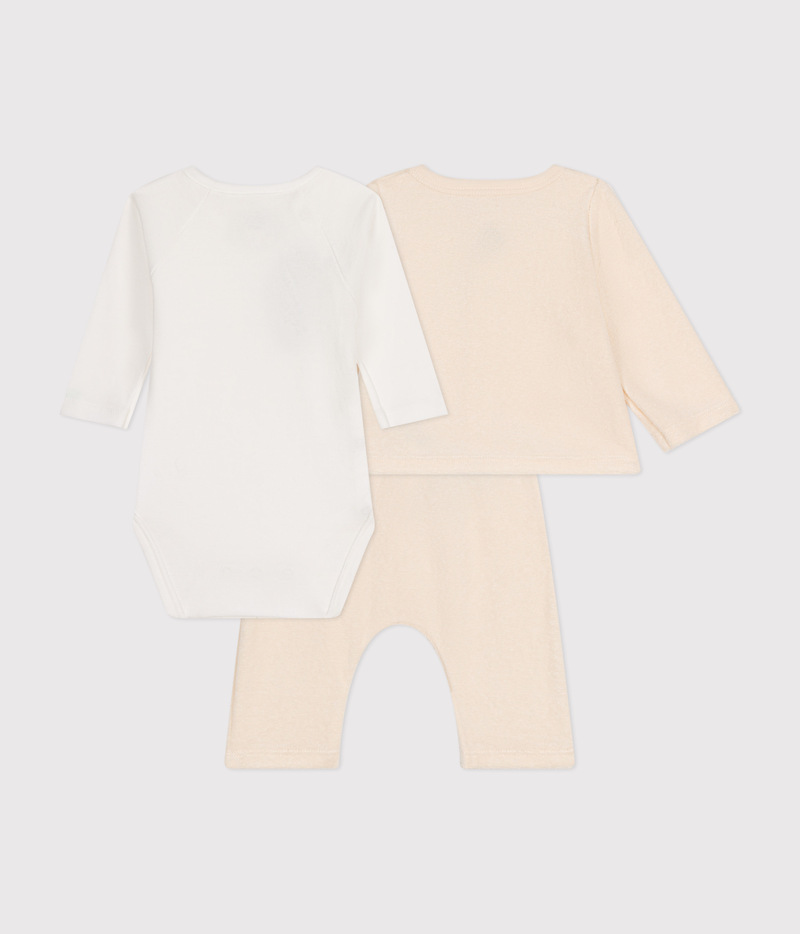 Ensemble 3 pièces en bouclette éponge bébé Avalanche Petit Bateau dos