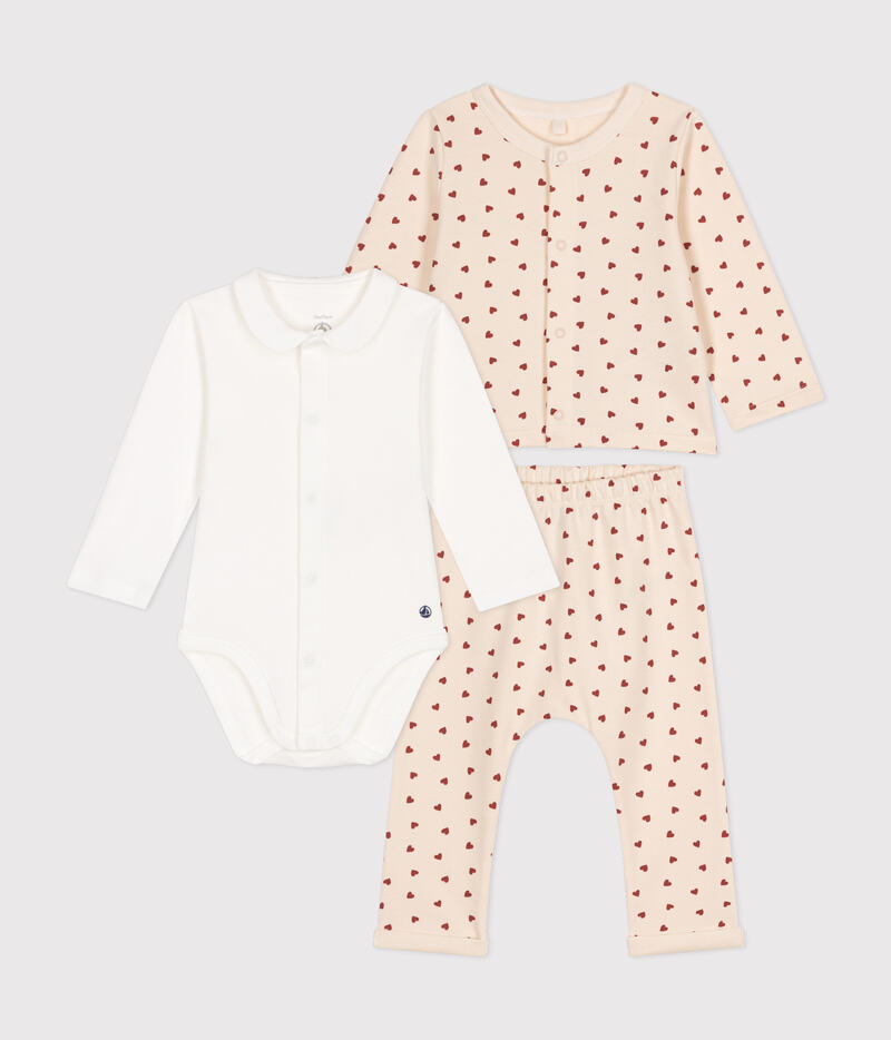 Ensemble 3 pièces en molleton léger bébé Avalanche Fameux Petit Bateau produit face