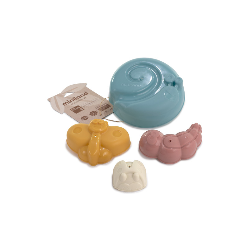 Ensemble de 4 moules de plage Eco Miniland produit face