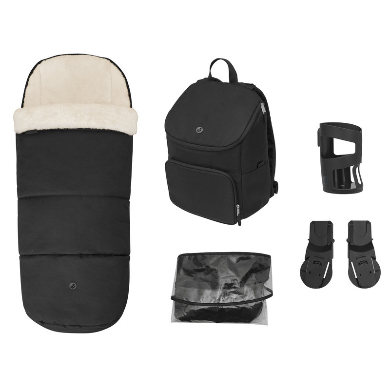 Ensemble 5 accessoires pour poussette Oxford Twillic Maxi Cosi black