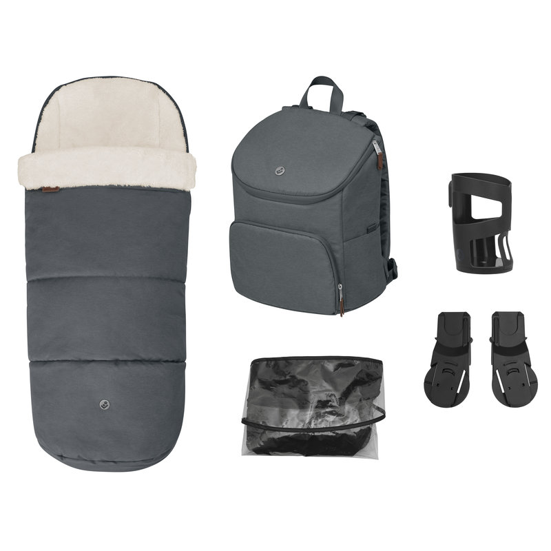 Ensemble 5 accessoires pour poussette Oxford Twillic Maxi Cosi Graphite