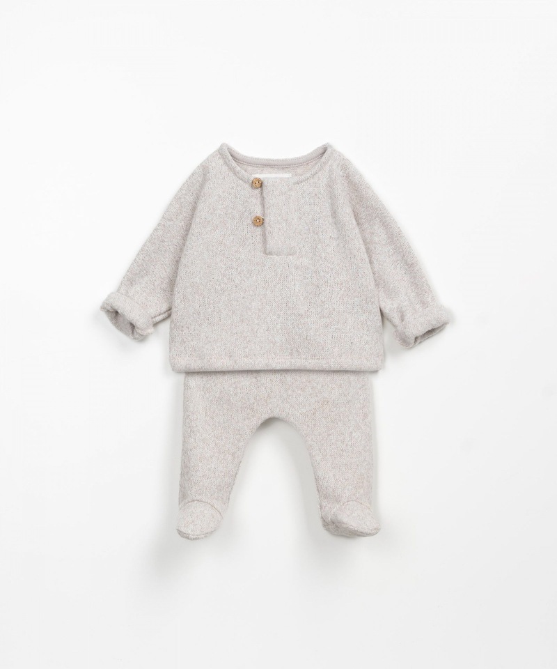 Ensemble bébé pull et pantalon en jersey So-So PLAY UP face