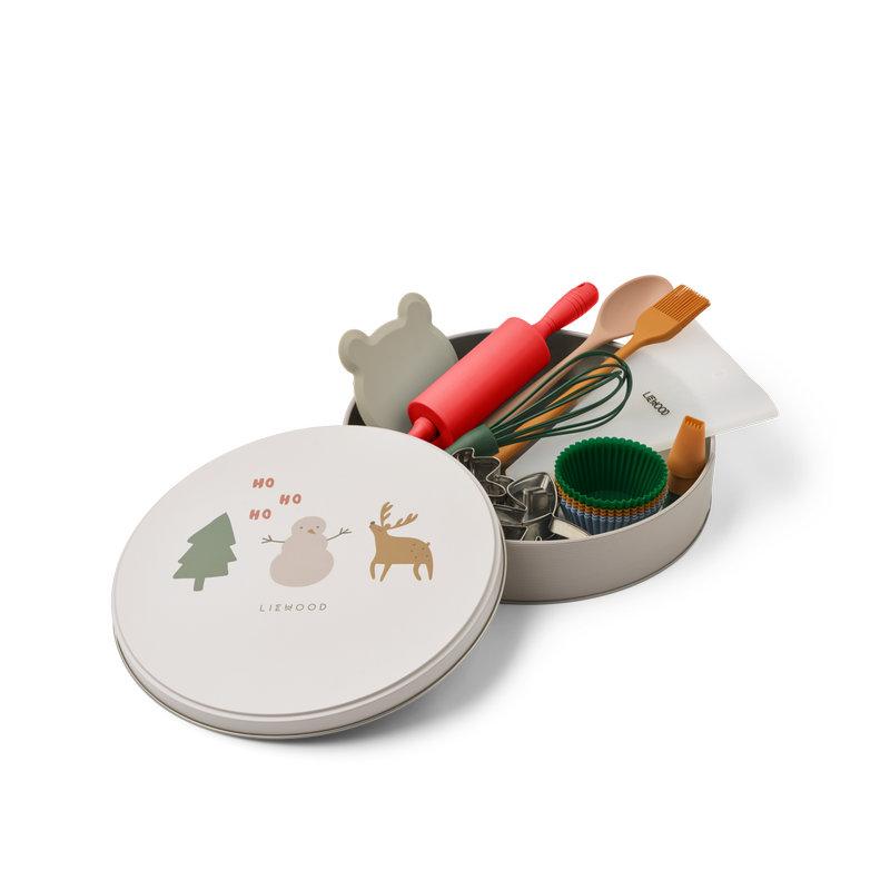 Ensemble d'ustensible de pâtisserie Gaspard Edition de Noël  liewood boite et ustensiles