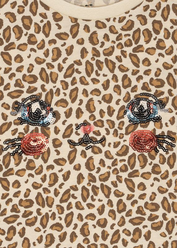 Ensemble en coton bio Famo léopard 36 mois Konges Slojd zoom motif