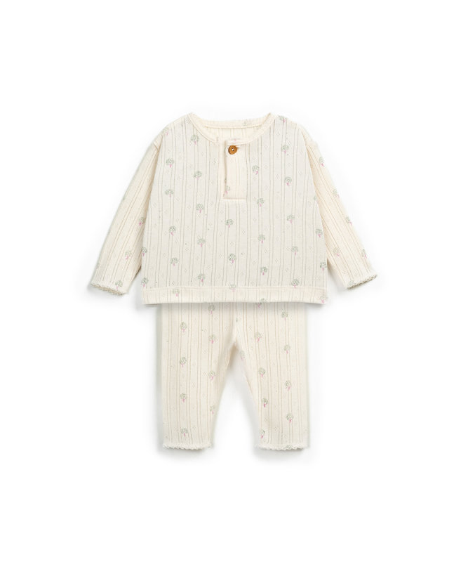 Ensemble pull et pantalon imprimé artichauts Grés  Play Up face
