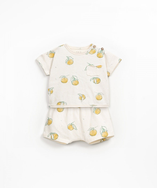 Ensemble short et t-shirt agrumes Grés Play Up face