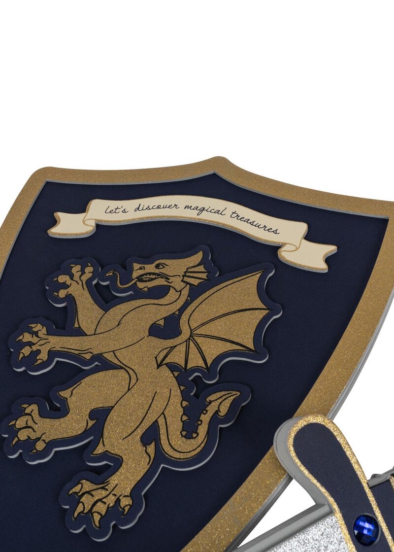 Epée et bouclier bleu marine Konges Slojd bouclier