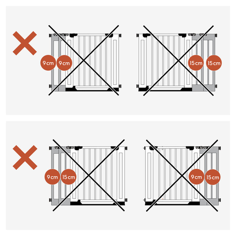 Extension 15 cm pour Barrière de sécurité Clear Step Easyclose Eco Beech Hauck installation 2