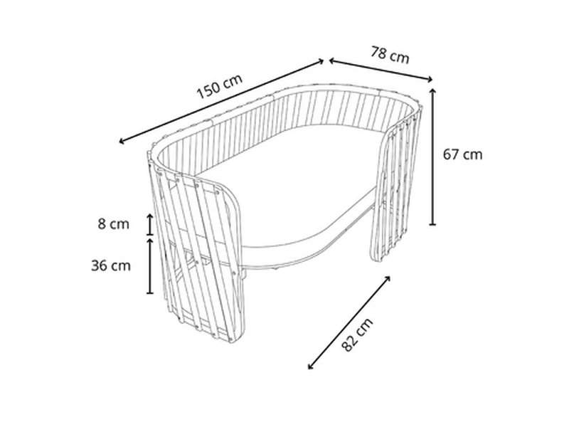 Extension pour lit évolutif Lugo Médienne Charlie Crane dimensions