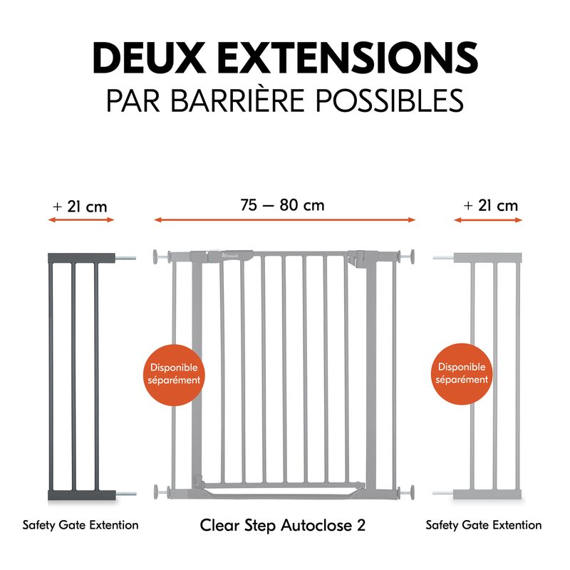 Extension pour barrière de sécurité Hauck Dark Grey Hauck combinaisons